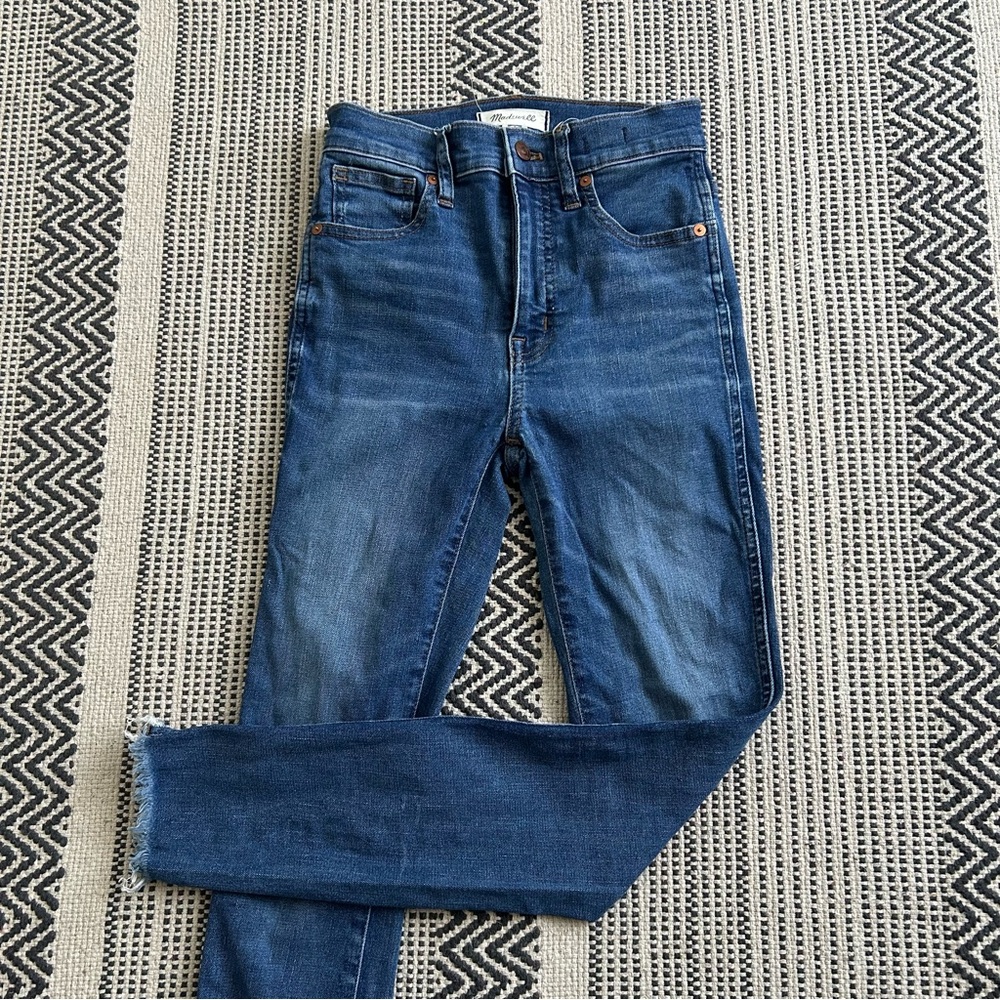Madewell Women's 10” High-Rise Skinny Jeans in Deep Blue